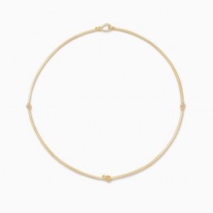 Stella & Dot gold knot collar choker